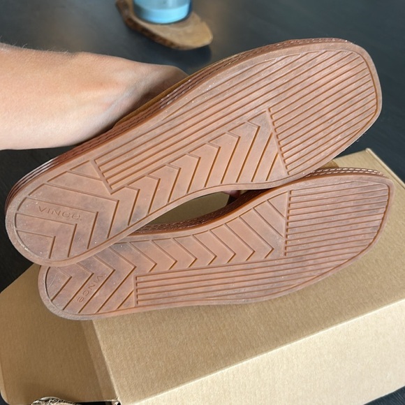 VINCE CANELLA MULE FLAT SLIDE Camel Suede - Picture 8 of 13